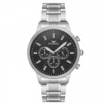 Men Brass Dial & Stainless Steel Straps Analogue Chronograph Watch