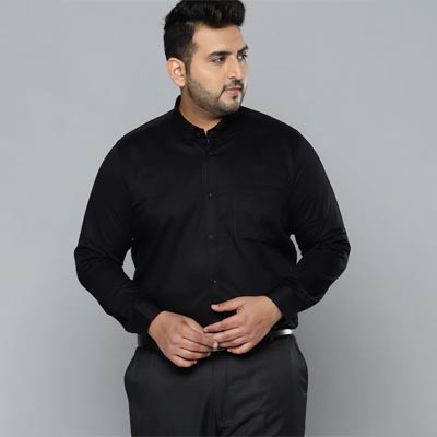 Men Black Smart Slim Fit Opaque Formal Shirt