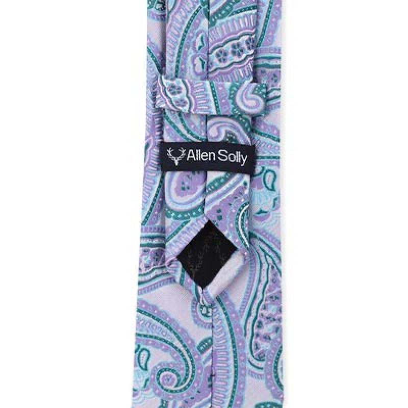 Men Blue & Purple Printed Broad Tie