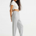 Women Grey Solid Oversized Joggers